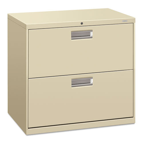 HON® wholesale. HON® 600 Series Two-drawer Lateral File, 30w X 18d X 28h, Putty. HSD Wholesale: Janitorial Supplies, Breakroom Supplies, Office Supplies.