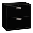 HON® wholesale. HON® 600 Series Two-drawer Lateral File, 30w X 18d X 28h, Black. HSD Wholesale: Janitorial Supplies, Breakroom Supplies, Office Supplies.