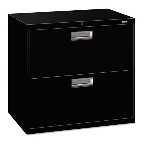 HON® wholesale. HON® 600 Series Two-drawer Lateral File, 30w X 18d X 28h, Black. HSD Wholesale: Janitorial Supplies, Breakroom Supplies, Office Supplies.