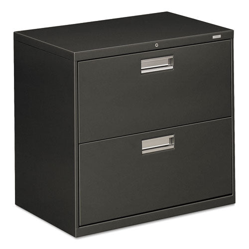 HON® wholesale. HON® 600 Series Two-drawer Lateral File, 30w X 18d X 28h, Charcoal. HSD Wholesale: Janitorial Supplies, Breakroom Supplies, Office Supplies.