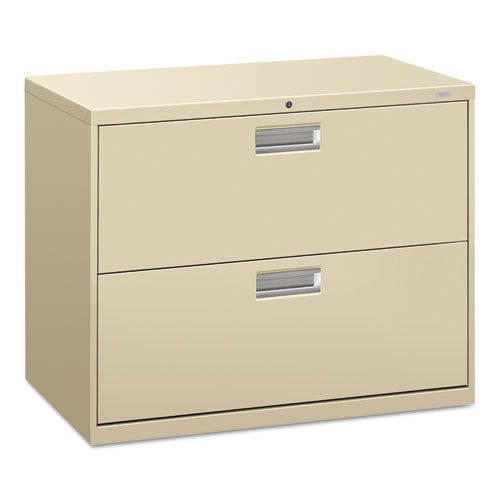 HON® wholesale. HON® 600 Series Two-drawer Lateral File, 36w X 18d X 28h, Putty. HSD Wholesale: Janitorial Supplies, Breakroom Supplies, Office Supplies.