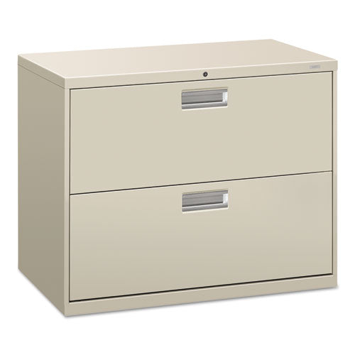 HON® wholesale. HON® 600 Series Two-drawer Lateral File, 36w X 18d X 28h, Light Gray. HSD Wholesale: Janitorial Supplies, Breakroom Supplies, Office Supplies.