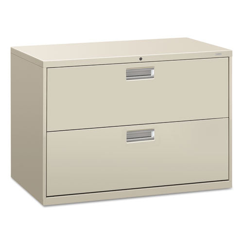 HON® wholesale. HON® 600 Series Two-drawer Lateral File, 42w X 18d X 28h, Light Gray. HSD Wholesale: Janitorial Supplies, Breakroom Supplies, Office Supplies.