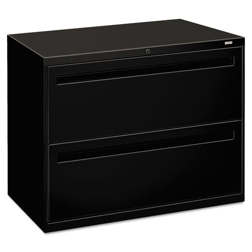 HON® wholesale. HON® 700 Series Two-drawer Lateral File, 36w X 18d X 28h, Black. HSD Wholesale: Janitorial Supplies, Breakroom Supplies, Office Supplies.