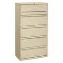 HON® wholesale. HON® 700 Series Five-drawer Lateral File W-roll-out Shelf, 36w X 18d X 64 1-4h, Putty. HSD Wholesale: Janitorial Supplies, Breakroom Supplies, Office Supplies.