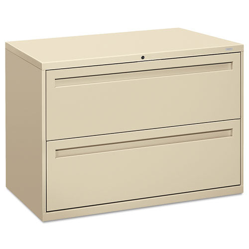 HON® wholesale. HON® 700 Series Two-drawer Lateral File, 42w X 18d X 28h, Putty. HSD Wholesale: Janitorial Supplies, Breakroom Supplies, Office Supplies.