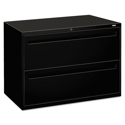 HON® wholesale. HON® 700 Series Two-drawer Lateral File, 42w X 18d X 28h, Black. HSD Wholesale: Janitorial Supplies, Breakroom Supplies, Office Supplies.