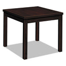 HON® wholesale. HON® Laminate Occasional Table, Square, 24w X 24d X 20h, Mahogany. HSD Wholesale: Janitorial Supplies, Breakroom Supplies, Office Supplies.