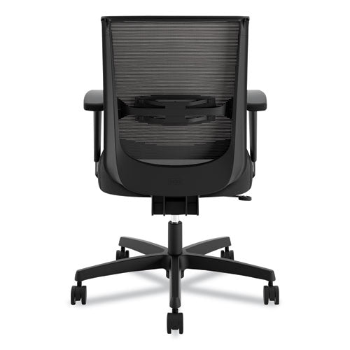HON® wholesale. HON® Convergence Mid-back Task Chair With Swivel-tilt Control, Supports Up To 275 Lbs, Vinyl, Black Seat-back, Black Base. HSD Wholesale: Janitorial Supplies, Breakroom Supplies, Office Supplies.
