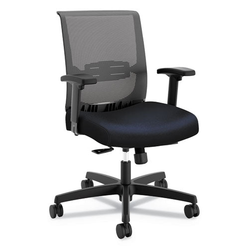 HON® wholesale. HON® Convergence Mid-back Task Chair With Syncho-tilt Control-seat Slide, Supports Up To 275 Lbs, Navy Seat, Black Back-base. HSD Wholesale: Janitorial Supplies, Breakroom Supplies, Office Supplies.