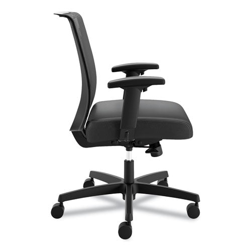 HON® wholesale. HON® Convergence Mid-back Task Chair With Syncho-tilt Control, Supports Up To 275 Lbs, Black Seat, Black Back, Black Base. HSD Wholesale: Janitorial Supplies, Breakroom Supplies, Office Supplies.