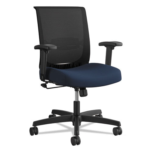 HON® wholesale. HON® Convergence Mid-back Task Chair With Swivel-tilt Control, Supports Up To 275 Lbs, Navy Seat, Black Back, Black Base. HSD Wholesale: Janitorial Supplies, Breakroom Supplies, Office Supplies.