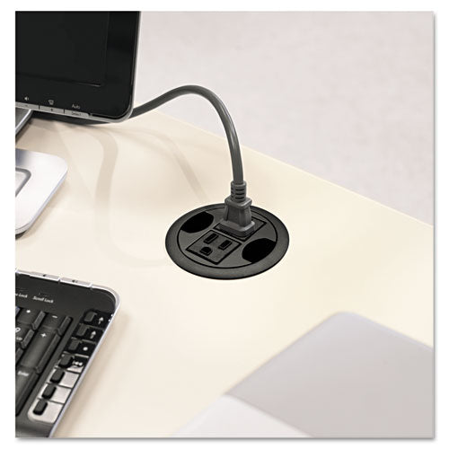 HON® wholesale. HON® Ac Power Hub, 3" Diameter, Black. HSD Wholesale: Janitorial Supplies, Breakroom Supplies, Office Supplies.