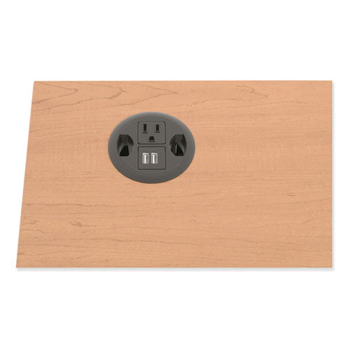 HON® wholesale. HON® Usb Ac Power Hub Grommet, 3" Diameter, Black. HSD Wholesale: Janitorial Supplies, Breakroom Supplies, Office Supplies.