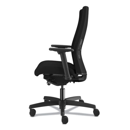 HON® wholesale. HON® Ignition 2.0 Upholstered Mid-back Task Chair With Lumbar, Supports Up To 300 Lbs., Black Seat, Black Back, Black Base. HSD Wholesale: Janitorial Supplies, Breakroom Supplies, Office Supplies.