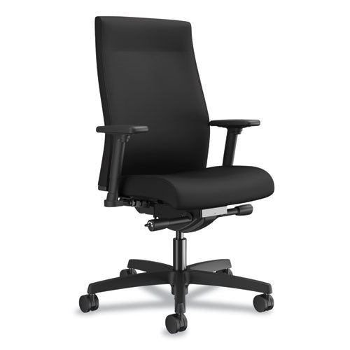 HON® wholesale. HON® Ignition 2.0 Upholstered Mid-back Task Chair With Lumbar, Supports Up To 300 Lbs., Black Seat, Black Back, Black Base. HSD Wholesale: Janitorial Supplies, Breakroom Supplies, Office Supplies.