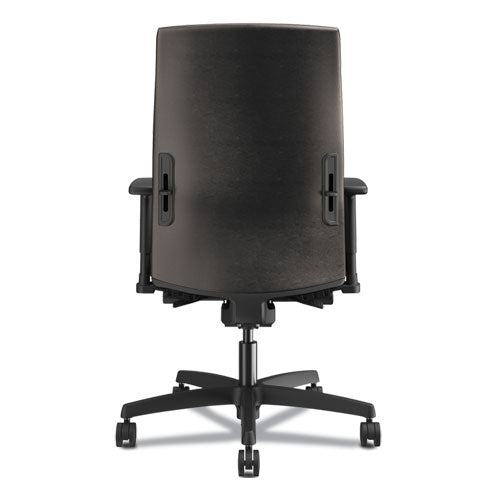 HON® wholesale. HON® Ignition 2.0 Upholstered Mid-back Task Chair With Lumbar, Supports Up To 300 Lbs., Vinyl, Black Seat, Black Back, Black Base. HSD Wholesale: Janitorial Supplies, Breakroom Supplies, Office Supplies.