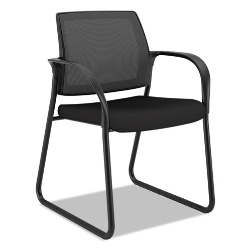 HON® wholesale. HON® Ignition Series Mesh Back Guest Chair With Sled Base, 25" X 22" X 34", Black Seat, Black Back, Black Base. HSD Wholesale: Janitorial Supplies, Breakroom Supplies, Office Supplies.