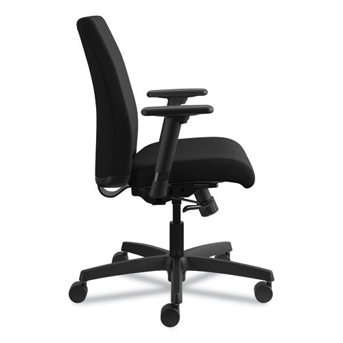 HON® wholesale. HON® Ignition Series Fabric Low-back Task Chair, Supports Up To 300 Lbs., Black Seat-black Back, Black Base. HSD Wholesale: Janitorial Supplies, Breakroom Supplies, Office Supplies.