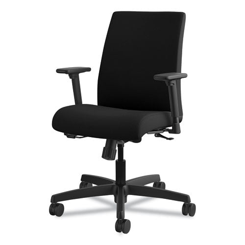 HON® wholesale. HON® Ignition Series Fabric Low-back Task Chair, Supports Up To 300 Lbs., Black Seat-black Back, Black Base. HSD Wholesale: Janitorial Supplies, Breakroom Supplies, Office Supplies.