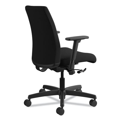 HON® wholesale. HON® Ignition Series Fabric Low-back Task Chair, Supports Up To 300 Lbs., Black Seat-black Back, Black Base. HSD Wholesale: Janitorial Supplies, Breakroom Supplies, Office Supplies.