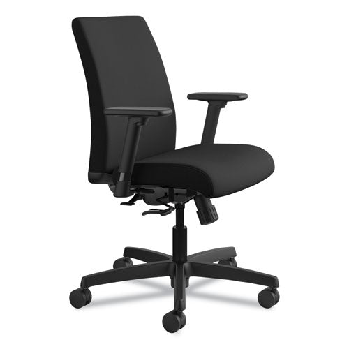 HON® wholesale. HON® Ignition Series Fabric Low-back Task Chair, Supports Up To 300 Lbs., Black Seat-black Back, Black Base. HSD Wholesale: Janitorial Supplies, Breakroom Supplies, Office Supplies.