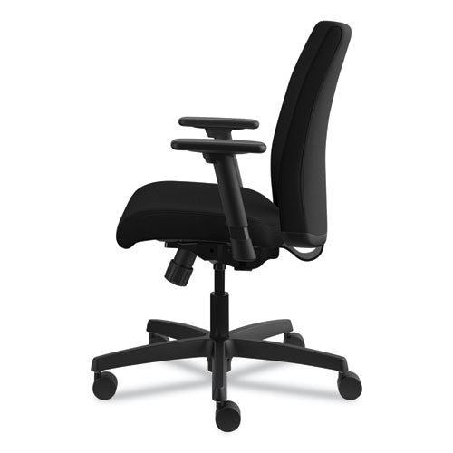 HON® wholesale. HON® Ignition Series Fabric Low-back Task Chair, Supports Up To 300 Lbs., Black Seat-black Back, Black Base. HSD Wholesale: Janitorial Supplies, Breakroom Supplies, Office Supplies.