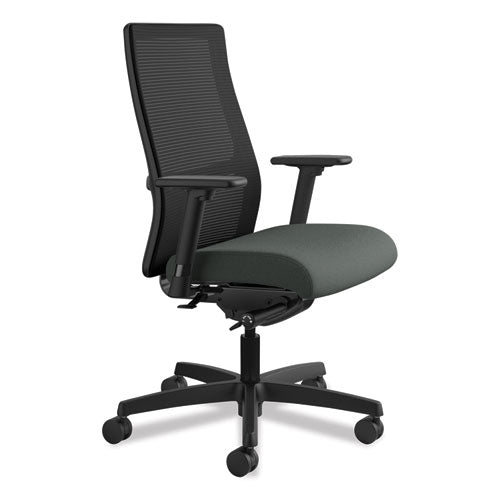 HON® wholesale. HON® Ignition Series Mesh Mid-back Work Chair, Supports Up To 300 Lbs., Iron Ore Seat-black Back, Black Base. HSD Wholesale: Janitorial Supplies, Breakroom Supplies, Office Supplies.