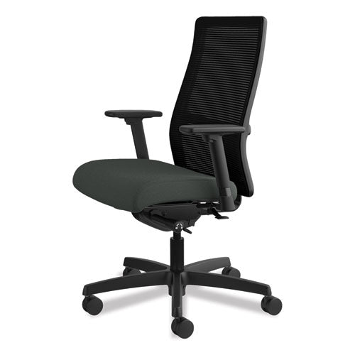 HON® wholesale. HON® Ignition Series Mesh Mid-back Work Chair, Supports Up To 300 Lbs., Iron Ore Seat-black Back, Black Base. HSD Wholesale: Janitorial Supplies, Breakroom Supplies, Office Supplies.