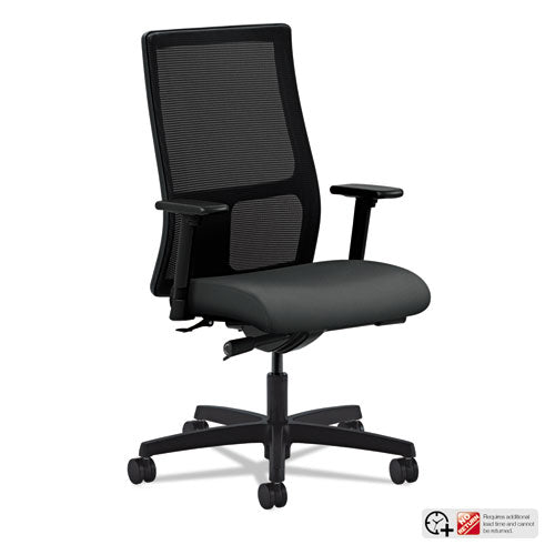 HON® wholesale. HON® Ignition Series Mesh Mid-back Work Chair, Supports Up To 300 Lbs., Iron Ore Seat-black Back, Black Base. HSD Wholesale: Janitorial Supplies, Breakroom Supplies, Office Supplies.