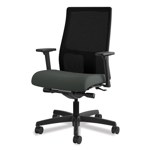 HON® wholesale. HON® Ignition Series Mesh Mid-back Work Chair, Supports Up To 300 Lbs., Iron Ore Seat-black Back, Black Base. HSD Wholesale: Janitorial Supplies, Breakroom Supplies, Office Supplies.