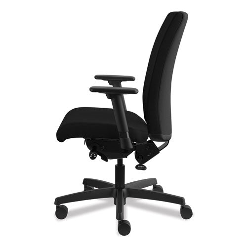 HON® wholesale. HON® Ignition Series Mid-back Work Chair, Supports Up To 300 Lbs., Black Seat-black Back, Black Base. HSD Wholesale: Janitorial Supplies, Breakroom Supplies, Office Supplies.