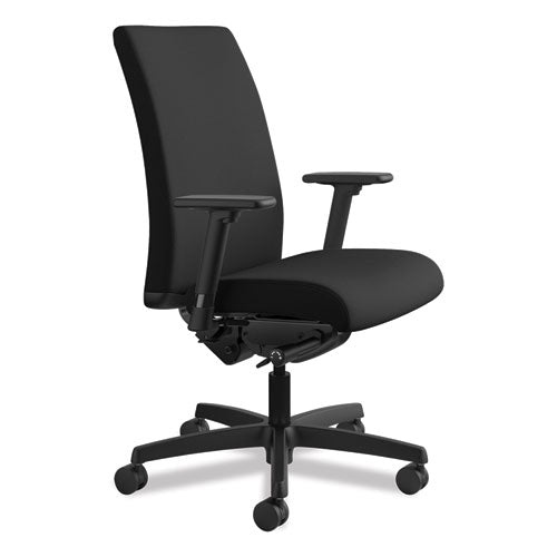 HON® wholesale. HON® Ignition Series Mid-back Work Chair, Supports Up To 300 Lbs., Black Seat-black Back, Black Base. HSD Wholesale: Janitorial Supplies, Breakroom Supplies, Office Supplies.