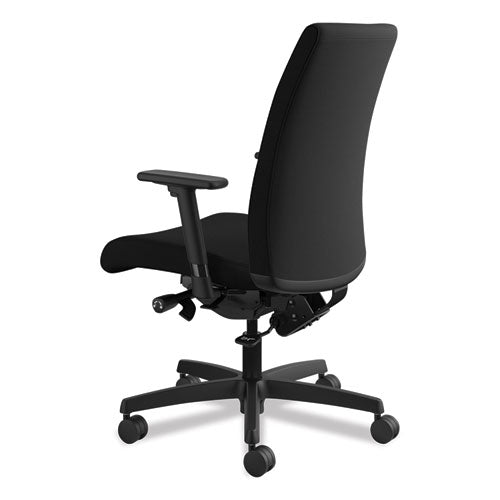 HON® wholesale. HON® Ignition Series Mid-back Work Chair, Supports Up To 300 Lbs., Black Seat-black Back, Black Base. HSD Wholesale: Janitorial Supplies, Breakroom Supplies, Office Supplies.