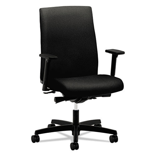 HON® wholesale. HON® Ignition Series Mid-back Work Chair, Supports Up To 300 Lbs., Black Seat-black Back, Black Base. HSD Wholesale: Janitorial Supplies, Breakroom Supplies, Office Supplies.