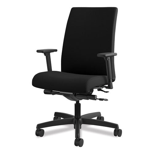 HON® wholesale. HON® Ignition Series Mid-back Work Chair, Supports Up To 300 Lbs., Black Seat-black Back, Black Base. HSD Wholesale: Janitorial Supplies, Breakroom Supplies, Office Supplies.