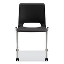 HON® wholesale. HON® Motivate Four-leg Stacking Chair, Onyx Seat-black Back, Platinum Base, 2-carton. HSD Wholesale: Janitorial Supplies, Breakroom Supplies, Office Supplies.