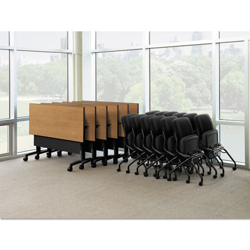 HON® wholesale. HON® Motivate Nesting-stacking Flex-back Chair, Onyx Seat-black Back, Platinum Base. HSD Wholesale: Janitorial Supplies, Breakroom Supplies, Office Supplies.