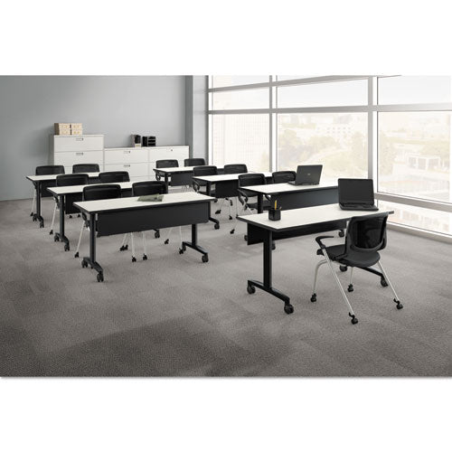 HON® wholesale. HON® Motivate Nesting-stacking Flex-back Chair, Onyx Seat-black Back, Platinum Base. HSD Wholesale: Janitorial Supplies, Breakroom Supplies, Office Supplies.