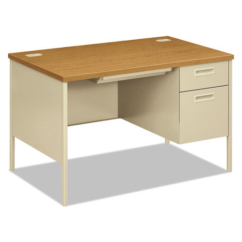HON® wholesale. HON® Metro Classic Series Right Pedestal Desk, 48" X 30" X 29.5", Harvest-putty. HSD Wholesale: Janitorial Supplies, Breakroom Supplies, Office Supplies.