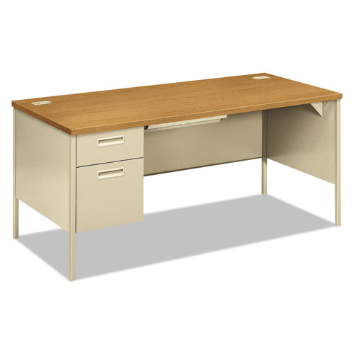 HON® wholesale. HON® Metro Classic Series Left Pedestal "l" Workstation Desk, 66" X 30" X 29.5", Harvest-putty. HSD Wholesale: Janitorial Supplies, Breakroom Supplies, Office Supplies.