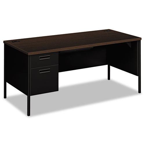 HON® wholesale. HON® Metro Classic Series Left Pedestal "l" Workstation Desk, 66" X 30" X 29.5", Mocha-black. HSD Wholesale: Janitorial Supplies, Breakroom Supplies, Office Supplies.