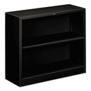 HON® wholesale. HON® Metal Bookcase, Two-shelf, 34-1-2w X 12-5-8d X 29h, Black. HSD Wholesale: Janitorial Supplies, Breakroom Supplies, Office Supplies.