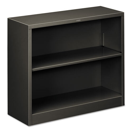 HON® wholesale. HON® Metal Bookcase, Two-shelf, 34-1-2w X 12-5-8d X 29h, Charcoal. HSD Wholesale: Janitorial Supplies, Breakroom Supplies, Office Supplies.