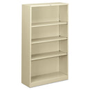 HON® wholesale. HON® Metal Bookcase, Four-shelf, 34-1-2w X 12-5-8d X 59h, Putty. HSD Wholesale: Janitorial Supplies, Breakroom Supplies, Office Supplies.