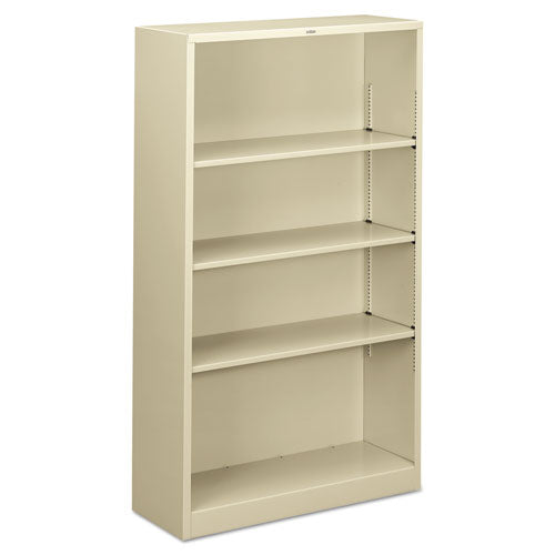 HON® wholesale. HON® Metal Bookcase, Four-shelf, 34-1-2w X 12-5-8d X 59h, Putty. HSD Wholesale: Janitorial Supplies, Breakroom Supplies, Office Supplies.
