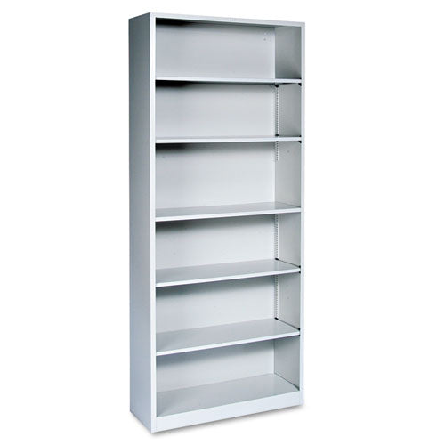 HON® wholesale. HON® Metal Bookcase, Six-shelf, 34-1-2w X 12-5-8d X 81-1-8h, Light Gray. HSD Wholesale: Janitorial Supplies, Breakroom Supplies, Office Supplies.