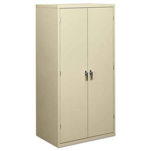 HON® wholesale. HON® Assembled Storage Cabinet, 36w X 24 1-4d X 71 3-4h, Putty. HSD Wholesale: Janitorial Supplies, Breakroom Supplies, Office Supplies.