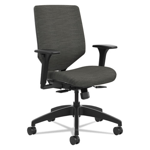 HON® wholesale. HON® Solve Series Upholstered Back Task Chair, Supports Up To 300 Lbs., Ink Seat-ink Back, Black Base. HSD Wholesale: Janitorial Supplies, Breakroom Supplies, Office Supplies.