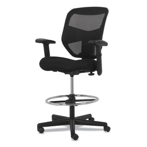 HON® wholesale. HON® Prominent High-back Task Stool, 28.1" Seat Height, Supports Up To 250 Lbs., Black Seat, Black Back, Black Base. HSD Wholesale: Janitorial Supplies, Breakroom Supplies, Office Supplies.